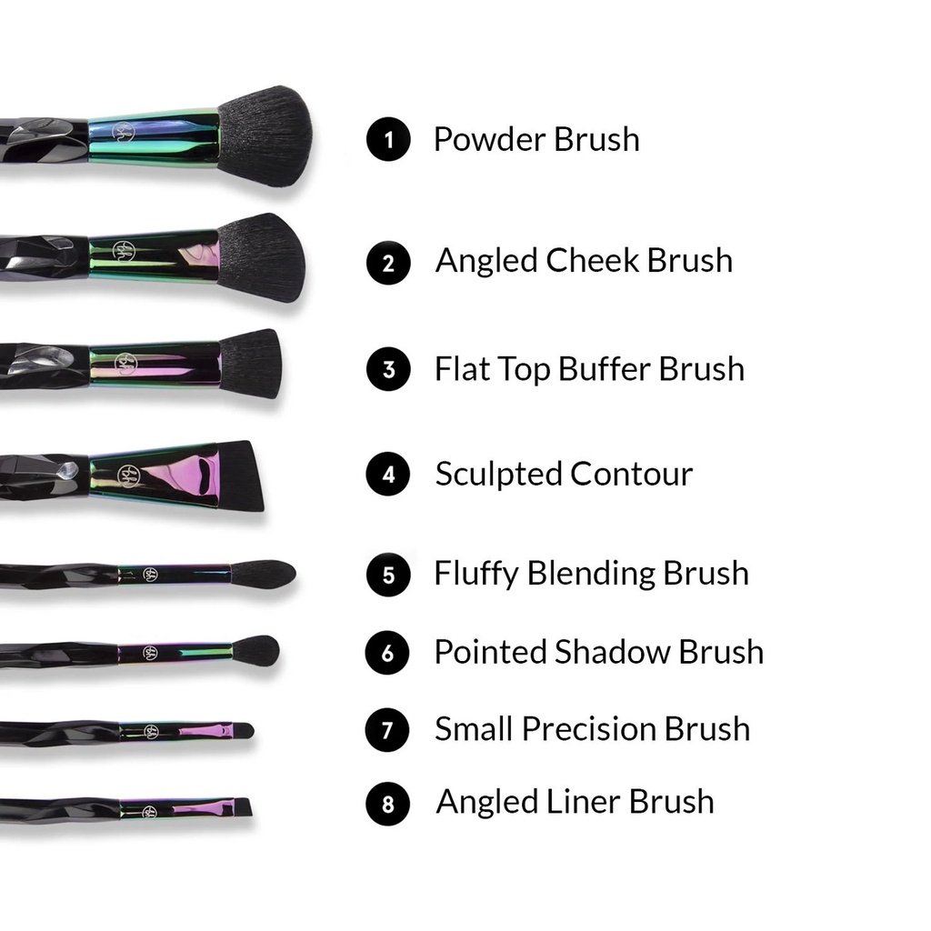 Bộ Cọ Trang Điểm 8 Cây BH COSMETICS Poison Shock BHBO22